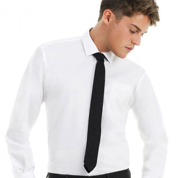 Black Tie men camicia popeline stretch manica lunga