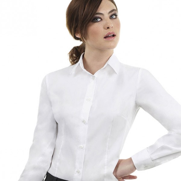 Black Tie women camicia popeline stretch manica lunga