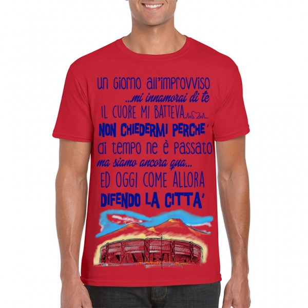 T-shirt Napoli con sfondo San Paolo