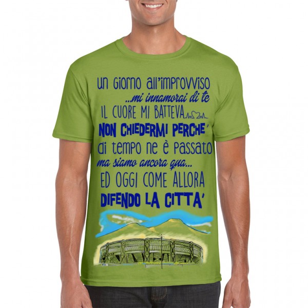 T-shirt Napoli con sfondo San Paolo